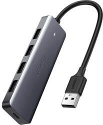 UGREEN CM219 hub adapter 4xUSB-A 3.0-USB-A, szürke (CM219)