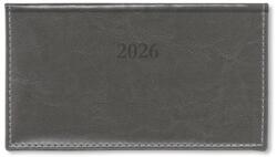 PÁTRIA Zsebnaptár 2026 heti fekvő Period Border körbevarrott Antracit