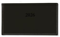 PÁTRIA Zsebnaptár 2026 heti fekvő Period Chamois körbevarrott fekete