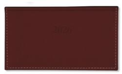 PÁTRIA Zsebnaptár 2026 heti fekvő Period Chamois körbevarrott bordó