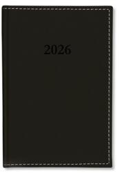 PÁTRIA Határidőnapló 2026 napi A/5 Period Chamois körbevarrott fekete