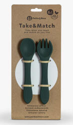  PETITE&MARS Szilikon evőeszközök TAKE&MATCH Misty Green 6m+ - babastar