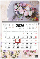 TopTimer Speditőr Naptár 1 Tömbös Virágok 2026 (26T8100014)