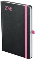 TopTimer Határidőnapló B/6 Heti Nero Fekete-Pink 2026 (26T012N00E)