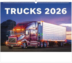 TopTimer Falinaptár 45x32 cm Trucks 2026 (26T920008F)