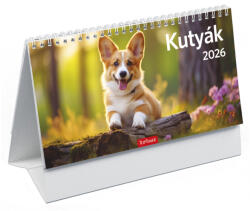TopTimer Asztali Naptár Álló Kutyák Papír Hátlap 2026 (26T581P00P)