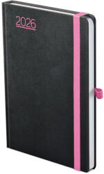 TopTimer Határidőnapló A/5 Napi Nero Fekete-Pink 2026 (26T021N00E)