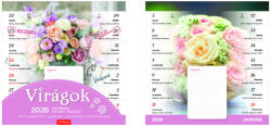 TopTimer Lemeznaptár Mágneses 22x22 cm Virágok 2026 (26T900003A)