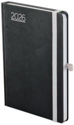 TopTimer Határidőnapló A/5 Heti Nero Fekete-Szürke 2026 (26T015N005)