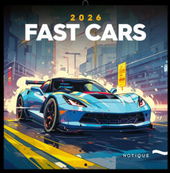 Notique Lemeznaptár 30x30 cm Fast Cars 2027 (RS6097FC)