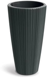 Prosperplast Oro Slim Round virágcserép, 40 cm - sötétszürke (DHOR400-419U)