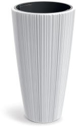 Prosperplast Oro Slim Round virágcserép, 40 cm - fehér (DHOR400-S449)
