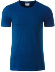 Daiber Tricou clasic pentru bărbați din bumbac organic 8008 - Albastru regal închis | S (8008-1755165)