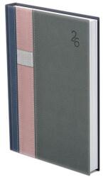 TopTimer Határidőnapló TOPTIMER Vario V021 A/5 napi fehér lapos kék-rózsaszín-szürke 2026 (T021V-045) - fotoland