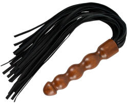  Zado bőr korbács vastag fa barna nyéllel 67 cm