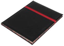 Realsystem Határidőnapló REALSYSTEM Business A/4S heti sárga lapos élei egyedi grafikával nyomott fekete 2026 (5214-01) - fotoland