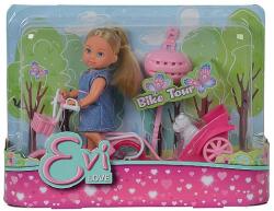 Simba Toys Evi Love Évi baba kerékpárral és kutyussal