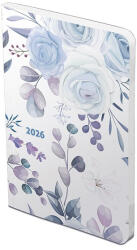TopTimer Határidőnapló TOPTIMER Joy Flexi F012 B/6 heti fehér lapos Kék rózsa 2026 (T012F-005) - papir-bolt