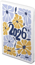 TopTimer Határidőnapló TOPTIMER Joy Flexi F012 B/6 heti fehér lapos Retro bloom 2026 (T012F-009) - papir-bolt