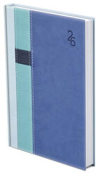 TopTimer Határidőnapló TOPTIMER Vario V021 A/5 napi fehér lapos világoskék-türkiz-kék 2026 (T021V-00T) - papir-bolt