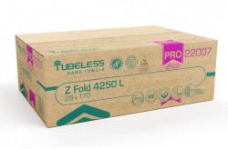 TUBELESS Z Hajtogatott kéztörlő 2 rétegű, 100% cellulóz, 20, 3x24cm, 25x170 lap 4250 lap/karton - klin
