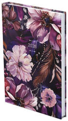 TopTimer Határidőnapló TOPTIMER Joy J012 B/6 heti fehér lapos Lila Metalizált ezüst 2026 (T012J-302) - papir-bolt