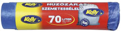  Szemeteszsák zárószalagos 70 liter 55 x 80 cm 15 db/tekercs Kelly kék