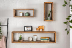 Miley 3 fali polc készlet Miley barna / mangó