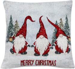 MONDO ITALIA Karácsonyi párnahuzat gobelin Merry Christmas Chenille IT044