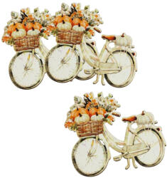 Nyomtatott dekorkarton - Őszi bicikli 8x7, 5cm 3db/csomag - papelito