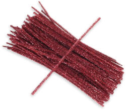 Csillámos zsenília drót - rózsaszín 100db/cs