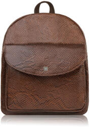 Paolo Peruzzi Női bőr hátizsák kígyóbőr mintás kicsi T-18-PBR | barna