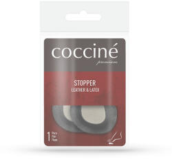 COCCINÉ Hamulec stopy z czarnej skóry na lateksowej poduszce Coccine OR160