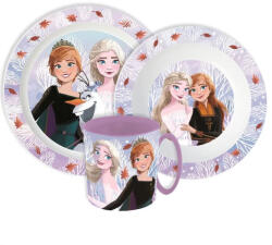  Disney Jégvarázs Autumn Leaves étkészlet, micro műanyag szett bögrével 390 ml (JVL22269) - oliviashop
