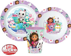  Gabi babaháza Kitty Magic étkészlet, micro műanyag szett, pohárral 260 ml (JVL11173)