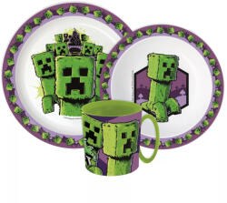  Minecraft The Movie étkészlet, micro műanyag szett bögrével 390 ml (JVL22275) - oliviashop