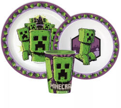  Minecraft The Movie étkészlet, micro műanyag szett, pohárral 260 ml (JVL11179) - oliviashop