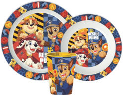  Mancs Őrjárat Rescue Pups étkészlet, micro műanyag szett, pohárral 260 ml (JVL11180) - oliviashop