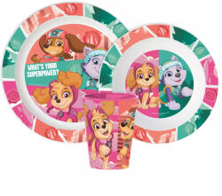  Mancs Őrjárat Superpowers étkészlet, micro műanyag szett, pohárral 260 ml (JVL11181) - oliviashop