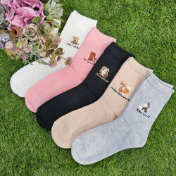 Aura Via Női bambusz zokni szett cuki mintával - 5 pár 35-38 99083