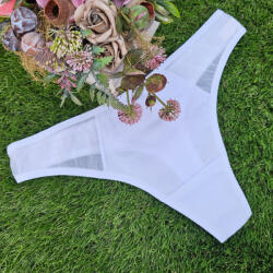 MST Női tüllös pamut tanga Fehér, L/XL 99204