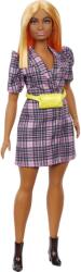 Mattel Păpușa Mattel Barbie - Fashionistas #161 - Păpușă cu sacou în carouri cu mâneci bufante (GRB53) (66407) Papusa Barbie
