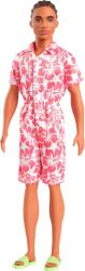 Mattel Mattel Barbie: Ken - Păpușă în combinezon floral hawaian cu păr castaniu (HYT99) (104290) Papusa Barbie