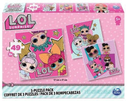 Lol Spin Master L. O. L. Surpriză! : Glitterati - pachet 3 puzzle-uri (49 piese x3) (20114662) (52031)