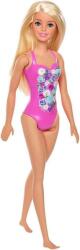 Mattel Păpușa Mattel Barbie plajă - Blondă în costum de baie roz închis (DWK00) (93456) Papusa Barbie