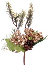  Crenguta brad artificial+bobite+con pentru decoratiuni florale (70899)