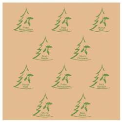 Mank Karácsonyi textúrált dekorszalvéta "X-mas natúr barna" 40x40 cm 50 lap/csomag - Mank