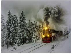 CQ-73 Világító ledes falikép vonat 40 cm x 30 cm