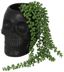  Koponya alakú fekete virág kaspó (MT_94422)