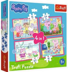 Trefl - Puzzle 4v1 Peppa loves adventures - 1 - 39 piese